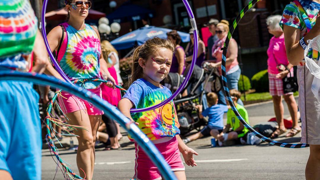 Colorful Hula Hoops at the Owego Strawberry Festival
