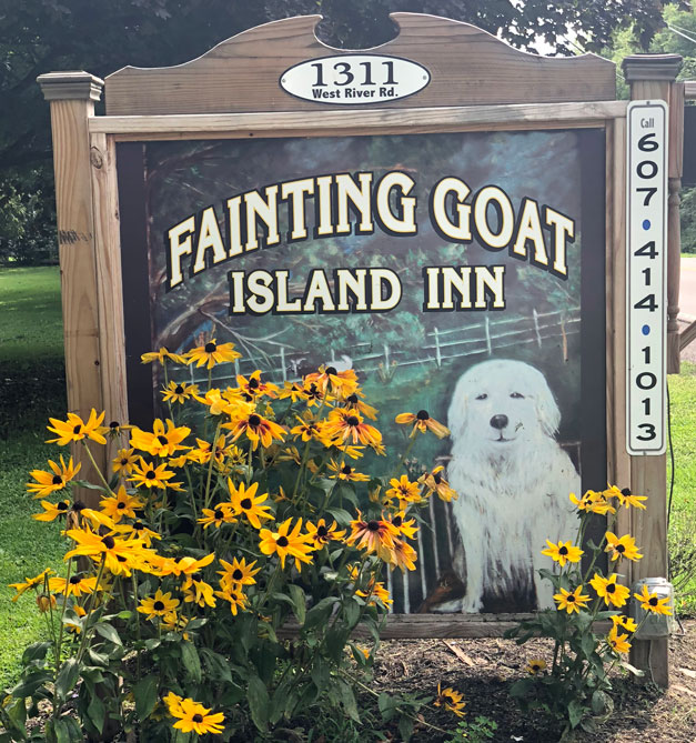 Fainting-Goat-Island-Inn-Lodging-Nichols-Tioga-County-Sign-Bed-and-Breakfast