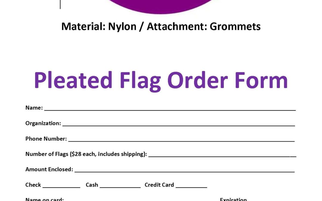 Pleated Flag Order Form