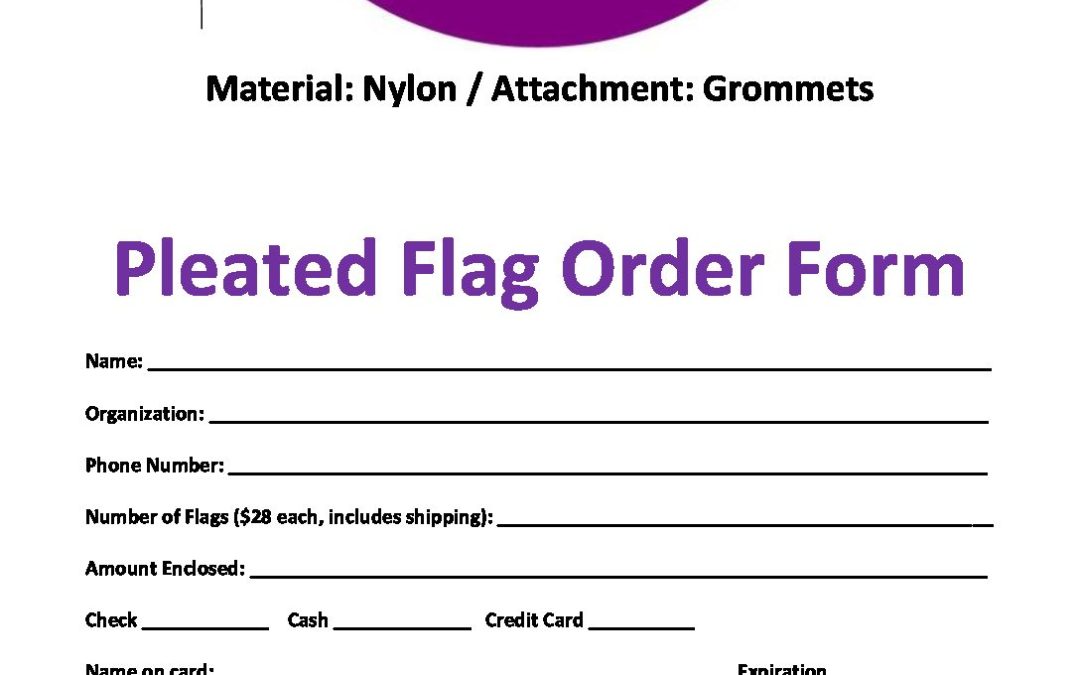 Pleated Flag Order Form